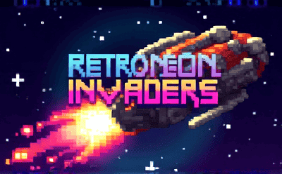 Retro Neon Invaders